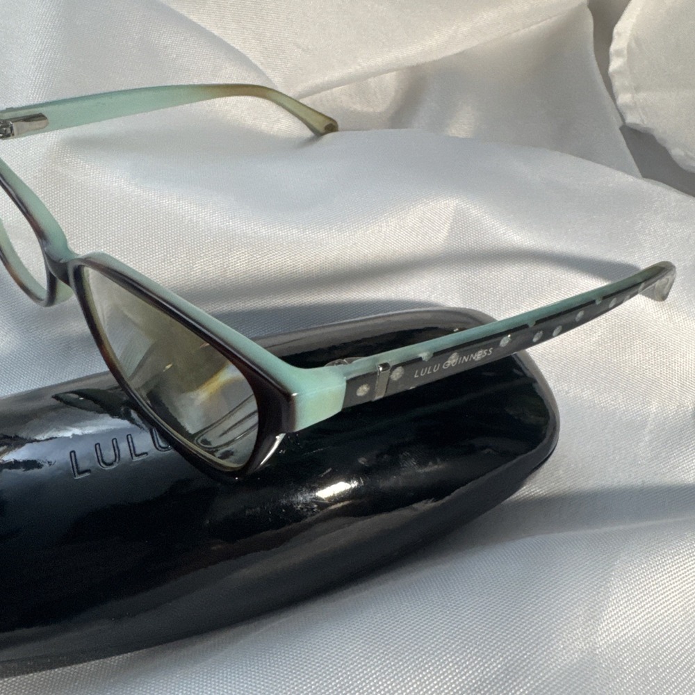 LULU GUINNESS LG65 TOR RECTANGULAR SPORTS WRAP EYEGLASSES FRAME 52-14-135 117191 - Picture 4 of 10